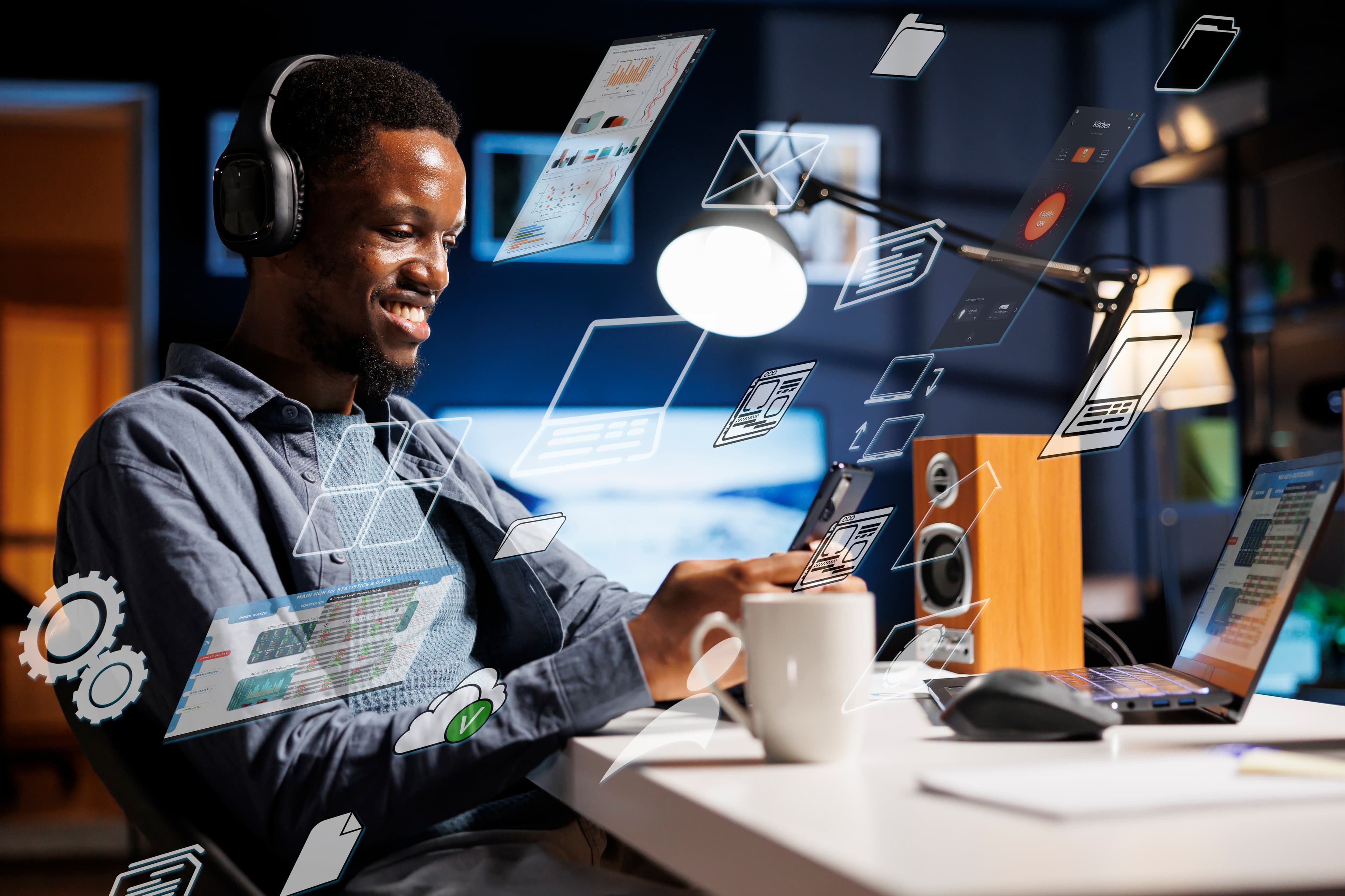 Équipe digitale en action